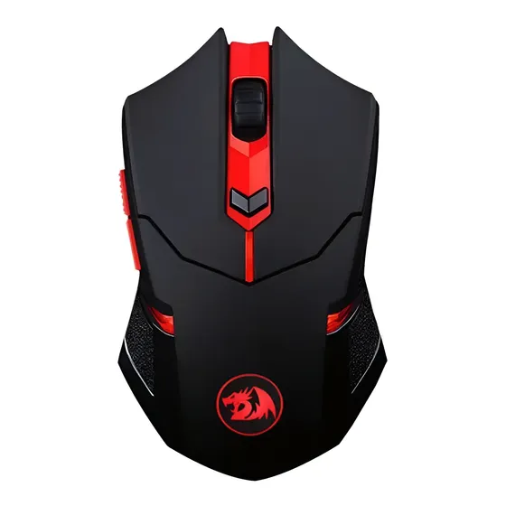 Kit Redragon Padmouse/mouse inalambrico M601WL-BA negro y rojo