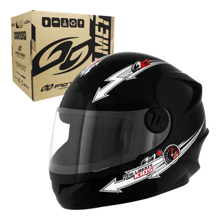 Capacete Liberty Four Kids Preto Protork Capacete Liberty Four Kids Preto Protork