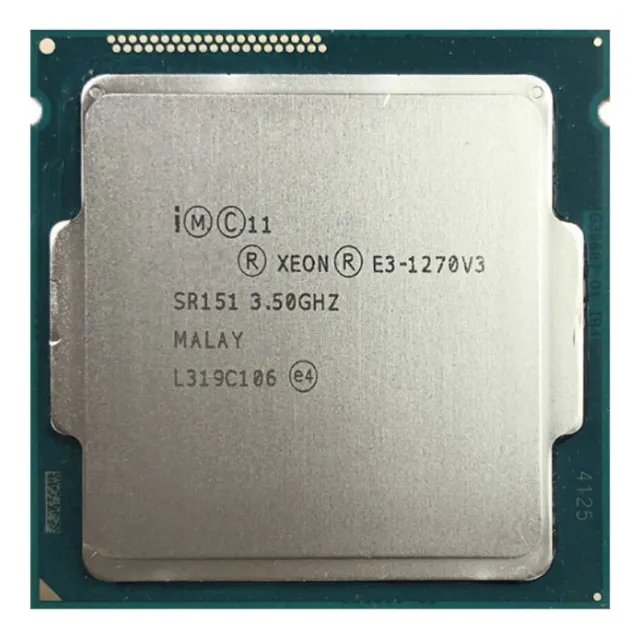 Procesador De Cpu Xeon E3 1270 V3 1270 V3 3,5 Ghz Lga 1150
