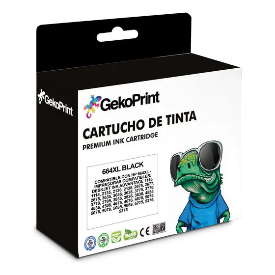 Cartucho De Tinta Geko 664xl Black