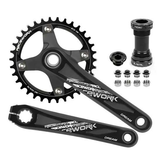 Pedivela Coroa Única Hollowtech Racework 34 D Alum. Bcd 104