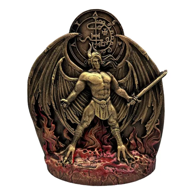 Estatua Demonio Asmodeus Resina Mod. Exclusivo Wiccaa 20cm