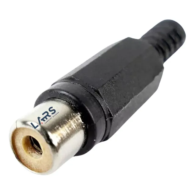 Paquete De 50 Piezas Jack Rca Negro De Plástico