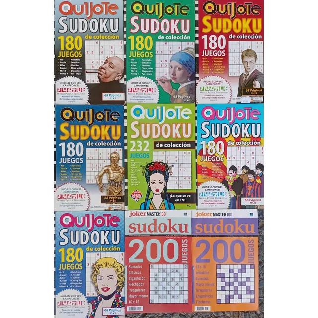 Lote X 9 Revistas De Sudoku Quijote