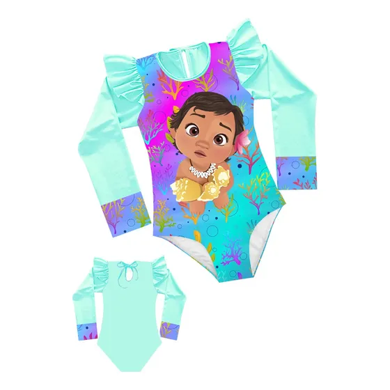 Traje De Baño Moana Bebe Versión Sencilla