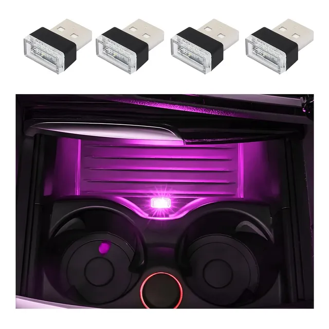 Lámpara Led Usb Para Interior De Coche, Luz Ambiental Portát