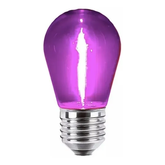 5 Lámparas Led Mini Edison E27 1w Luz De Colores Guirnalda