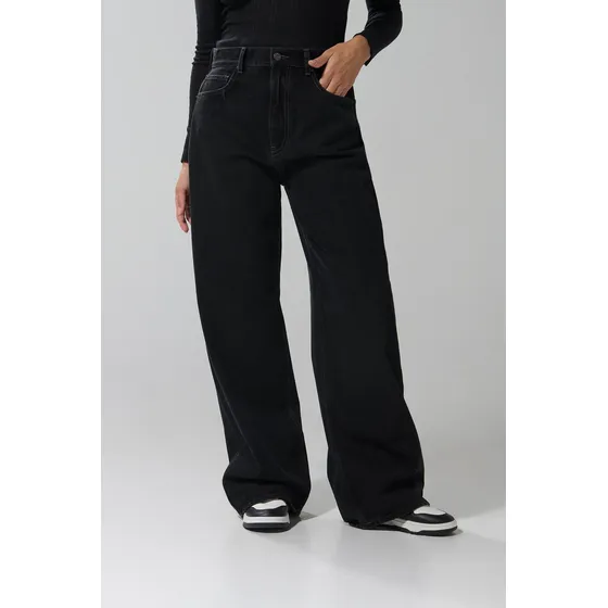 Jean Gris Intenso Baggy Para Mujer Cuenta  22359 2 Koaj