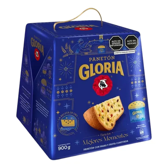 Paneton Gloria Frutas Y Pasas 900g Caja