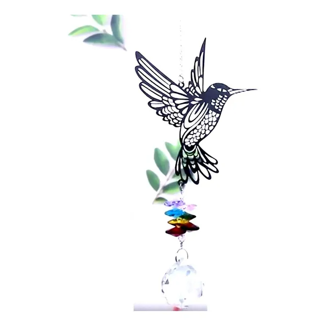 Atrapasol  Colibrí Prismas Colores + Bolsa Árbol De La Vida