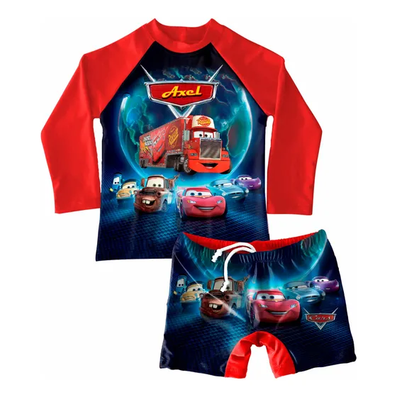 Conjunto De Traje De Baño Niño Carros Cars 