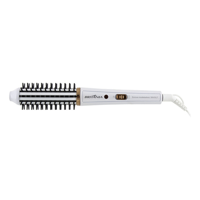 Escova Modeladora Britânia Bec04 2 Em 1 Cor Branco