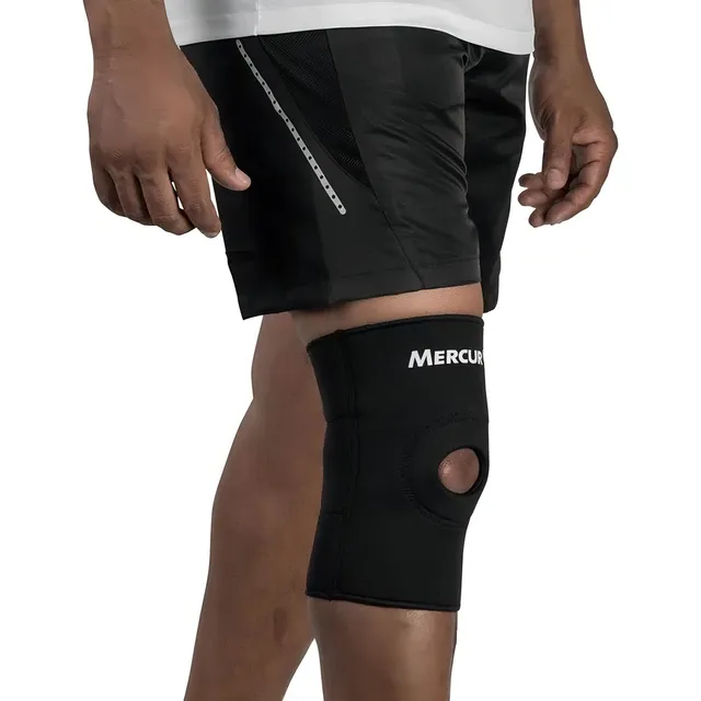 Joelheira Esporte C/ Orificio Reforçado Preta Bc0037 Mercur Tamanho M