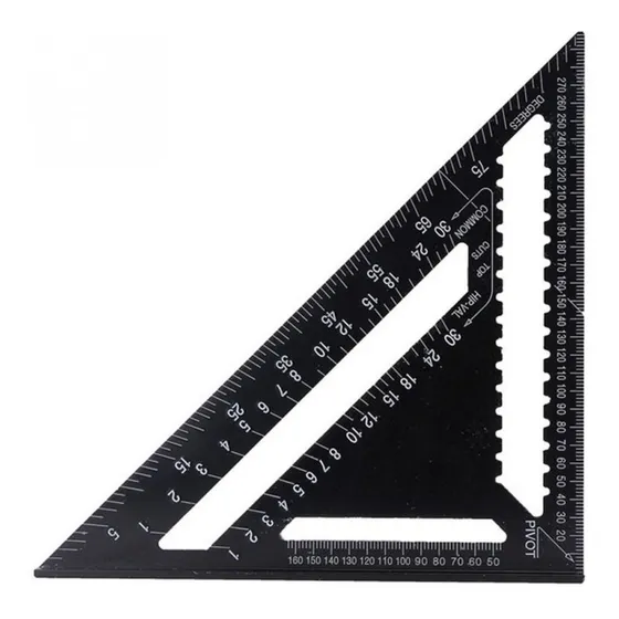 Escuadra Carpintero De Metal Negro De 43 X 30 Centímetros