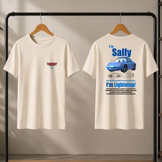 Selfie Store Camiseta Relâmpago Mcqueen Ou Sally Camisa 100% Algodao Esta