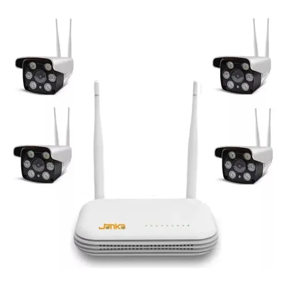 Kit Nvr Wifi Com 4 Cameras 2.0mp Full Color + Hd 500gb