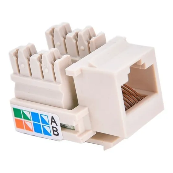 Keystone Jack Coupler Blanco Rj45 Cat6 Owire