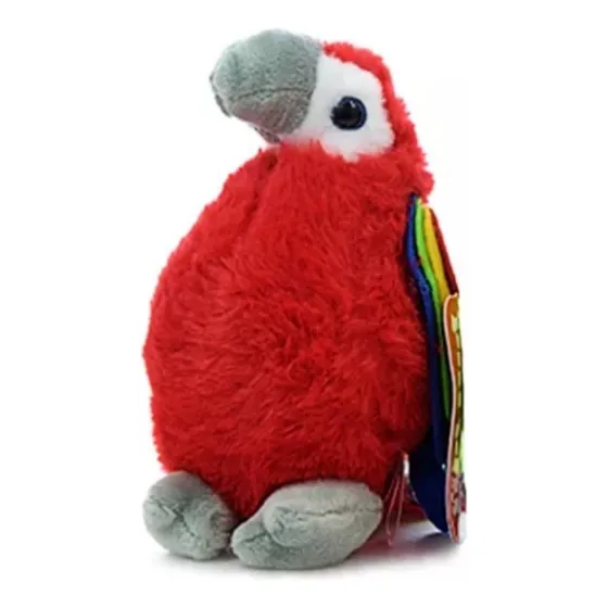 Loro De Peluche Lorito Rojo Con Sonido Original Importado