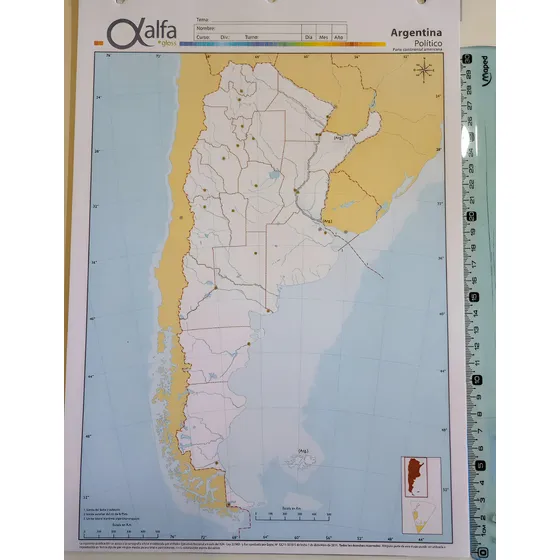 Block De Mapas Argentina Politico Nro 5 Block X 20 Unidades