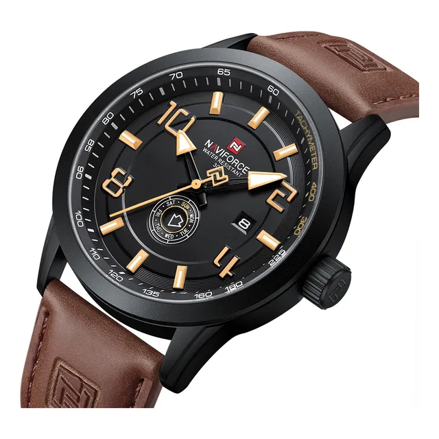 Relojes Deportivos Naviforce Con Correa De Cuero A La Moda P
