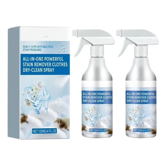 2×potente Spray Limpieza En Seco Para Ropa Que Quita Mancha