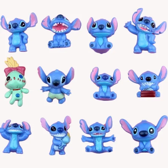 Stitch Set Pack 12 Unidades Figuras De Accion Lilo Y Stitch