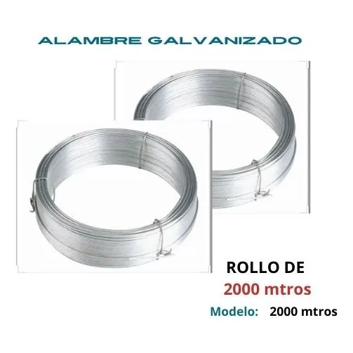 Rollo De Alambre Aluminio 2000 Mtro Ganadero Cerco Eléctrico