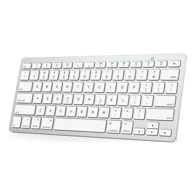 Teclado Delgado Compatible Para Pc | Omoton / Plateado