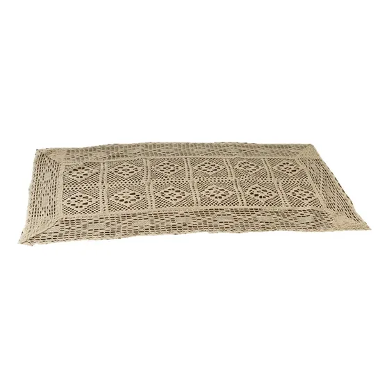 Camino De Mesa Encaje Crochet Lino Algodón 2840cm