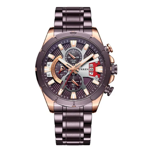 Reloj Curren 8401 Cuarzo Acero Inoxidable Cronógrafos Resist