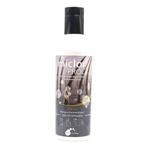 Shampoo Dermatologico Miclorproc 250ml Perros Gatos Equinos