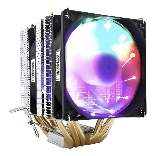 Ventilador Disipador Rgb Triple Silencioso Gamer Intel Amd Led Azul