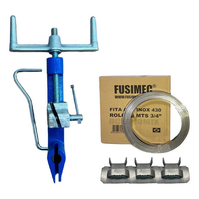 Kit Fusimec Cintar Poste + Rolo 25m Fita 3/4 C/fechos 3/4