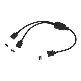 Cable Negro Divisor Rgb 1 A 2 Tiras Led Conector 4 Pins Cable Negro Divisor Rgb 1 A 2 Tiras Led Conector 4 Pins
