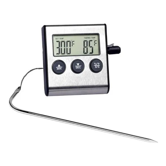 Termometro Digital Horno Cocina Acero Inoxidable Sonda