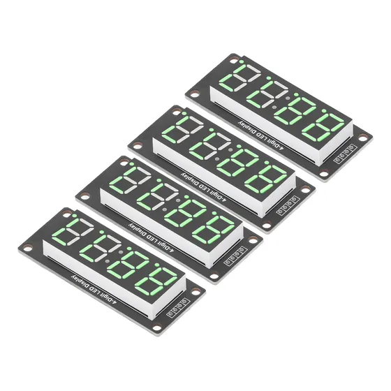 Juego De Tubos Con Pantalla Led Digital De 4 Dígitos, Reloj