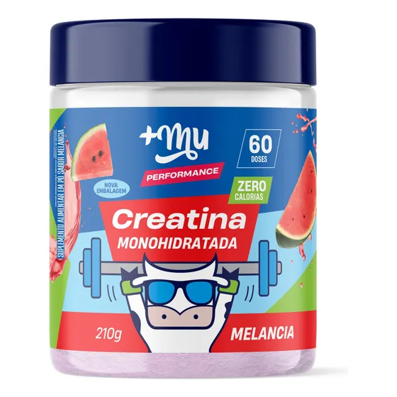 Creatina Monohidratada 100% Pura Sabor Melancia 210g +Mu