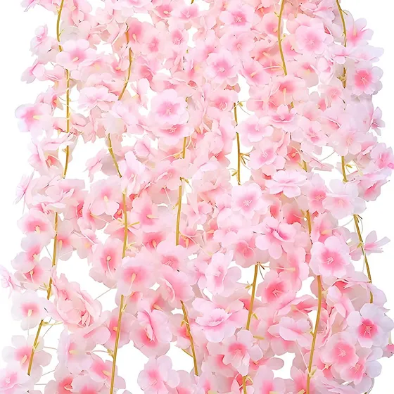 Guia De Flores Cerezo Artificiales 1.8 Mts 4pc Decorativas