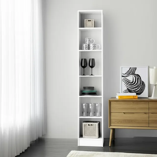 BIBLIOTECA MELAMINA 4 ESTANTES MULTIUSO DORMITORIO OFICINA COLOR BLANCO