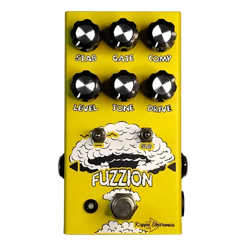 Pedal de Fuzz DOD Carcosa Preto/Amarelo Para Guitarra e Baixo