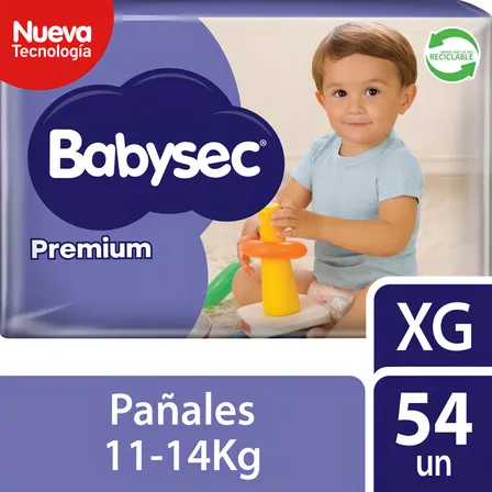 Pañales De Bebé Babysec Premium Cuidado Total 54un Xg