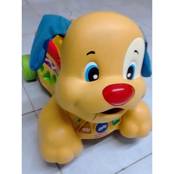 Fisher Price Perrito Andadera Bebé Luz Sonido Correpasillos Café Claro