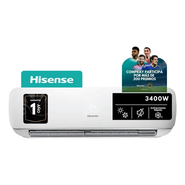 Aire Acondicionado Hisense Split 2924 Fr As12hr4svrkg03px4 Color Blanco