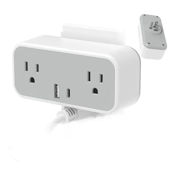 ) Cable De Extensión De Alimentación Con Enchufes Planos Usb