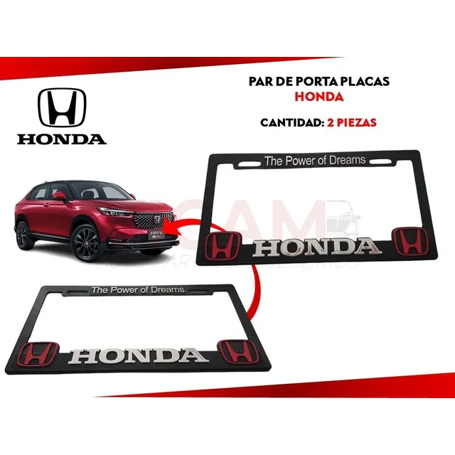 Par De Porta Placas Honda Para Varios Modelos