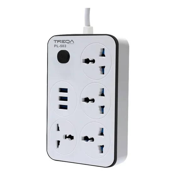 Adaptador Universal 3 Usb + 4 Conectores 220v. 