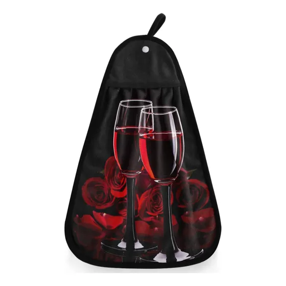 Visesunny Toalla Mano Para Cocina Baño Decoracion San Rojo