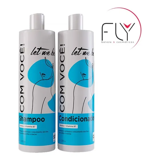Kit Shampoo + Condicionador Biotina - Com Você - 1l