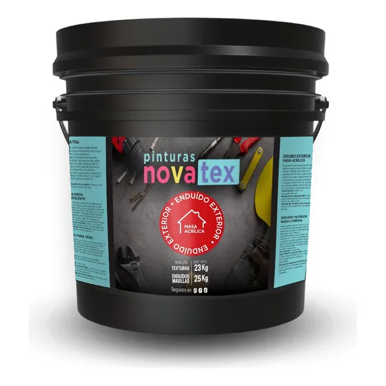 Enduido Exterior Novatex En Balde 25 Kg