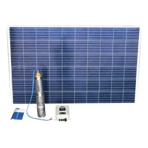 Bomba Sumergible Solar Hyundai 1 14c2 Panel Solar Sun100x Color Plateado